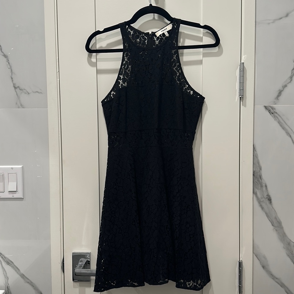 Black lace cocktail dress